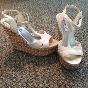 White heel wedges